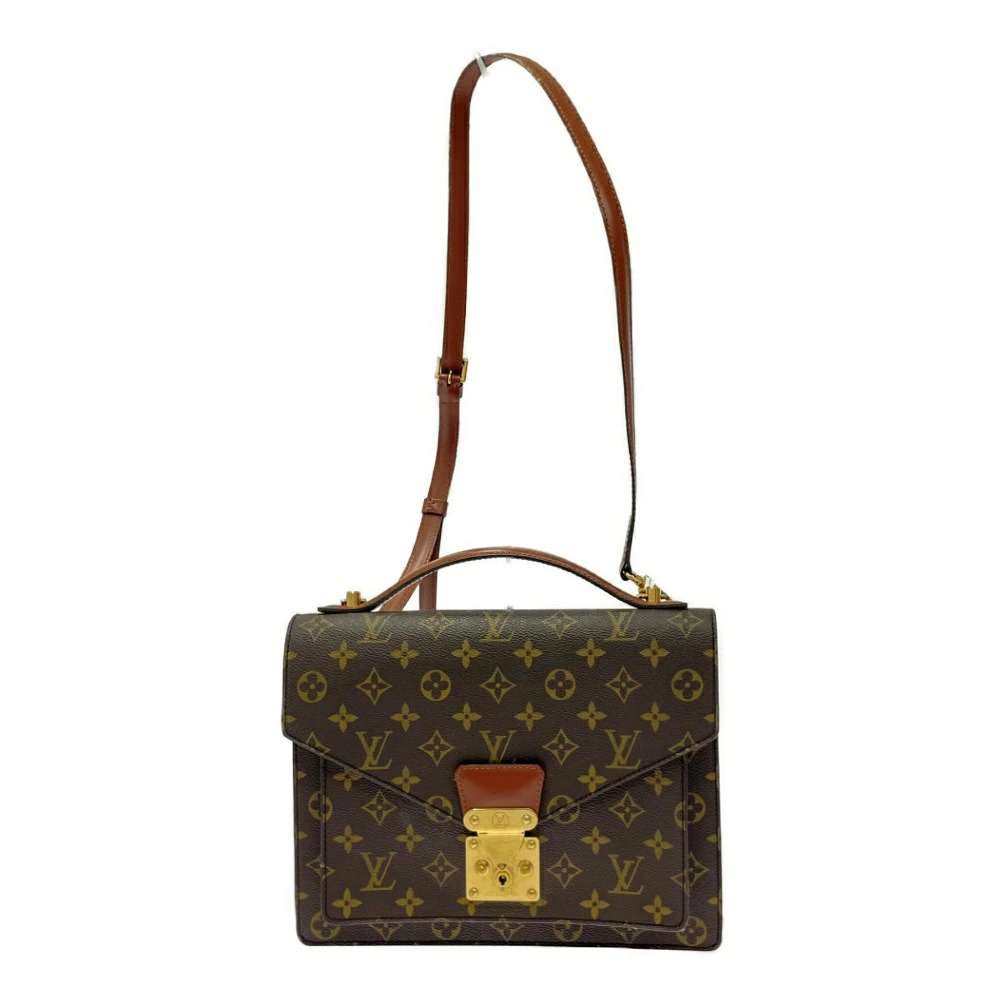 LOUIS VUITTON Monogram Monceau Handbag Brown Shoulder Bag
